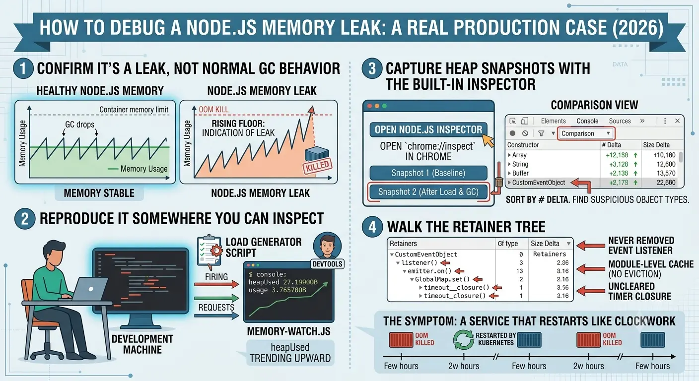 How to Debug a Memory Leak in Node.js